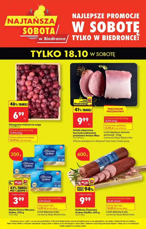 Biedronka - gazetka promocyjna Najtańsza sobota  