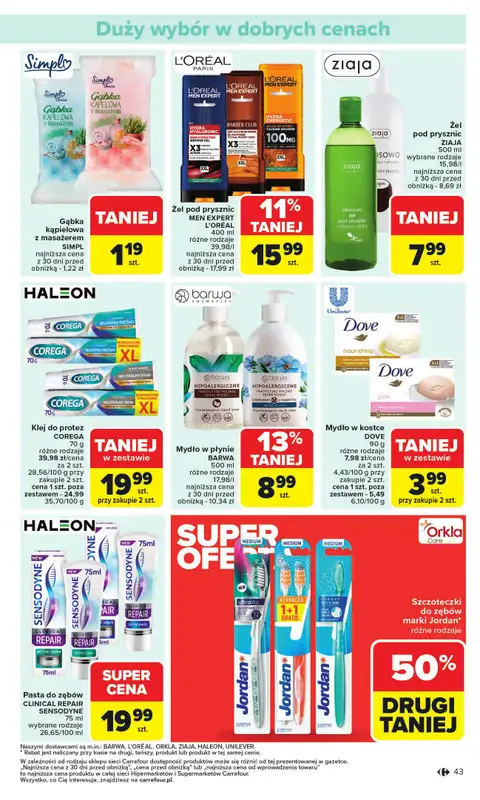 Carrefour - gazetka promocyjna Gazetka Carrefour od poniedziałku od poniedziałku 20.10 do soboty 25.10 - strona 45