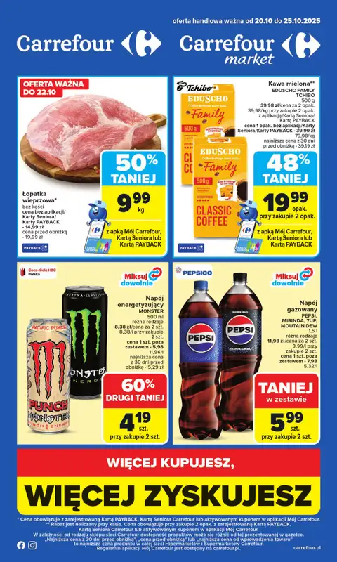Carrefour Market - gazetka promocyjna Gazetka Carrefour Market od poniedziałku  