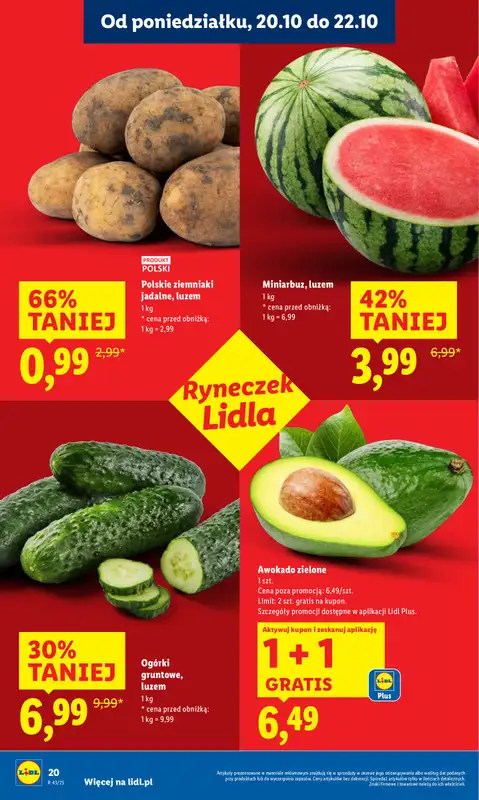 Lidl - gazetka promocyjna Oferta od poniedziałku od poniedziałku 20.10 do środy 22.10 - strona 20