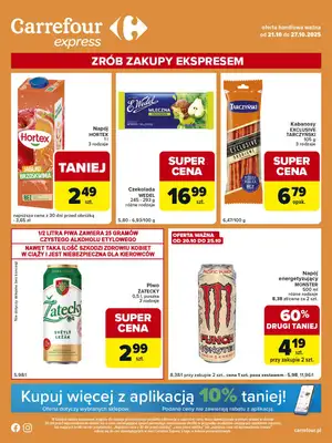 Carrefour Express - gazetka promocyjna Gazetka Express od wtorku 21.10 do poniedziałku 27.10
