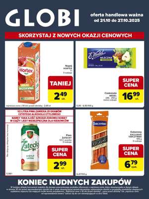 Globi - gazetka promocyjna Gazetka Globi od wtorku 21.10 do poniedziałku 27.10