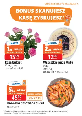 Leclerc - gazetka promocyjna Oferta E.Leclerc I Bonus skanujesz, kasę zyskujesz od poniedziałku 20.10 do poniedziałku 27.10