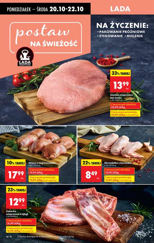 Biedronka - gazetka promocyjna Od poniedziałku, Z ladą tradycyjną od poniedziałku 20.10 do niedzieli 26.10 - strona 22
