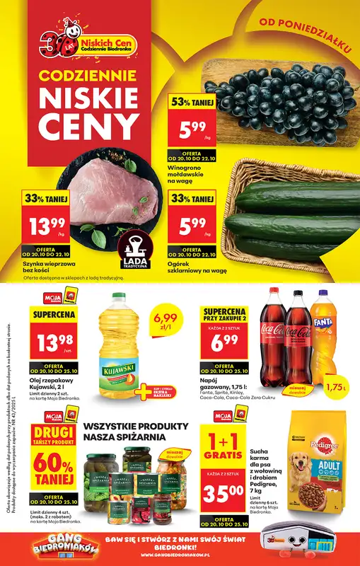 Biedronka - gazetka promocyjna Od poniedziałku, Z ladą tradycyjną  