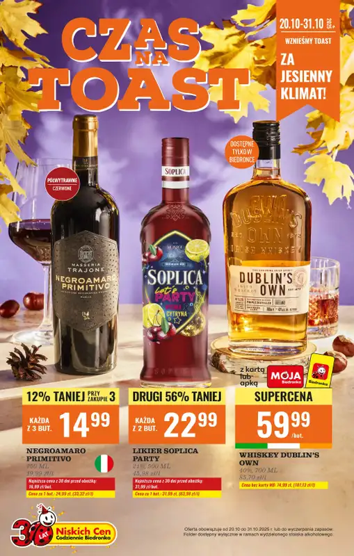 Biedronka - gazetka promocyjna Czas na Toast!  