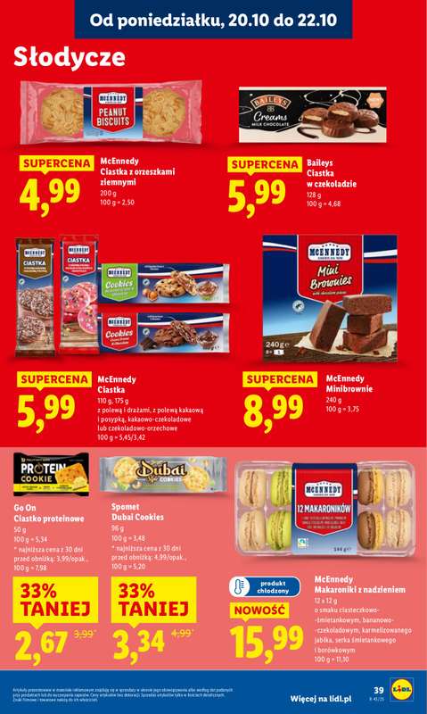 Lidl - gazetka promocyjna Oferta od poniedziałku od poniedziałku 20.10 do środy 22.10 - strona 39