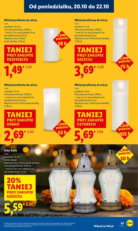 Lidl - gazetka promocyjna Oferta od poniedziałku od poniedziałku 20.10 do środy 22.10 - strona 67