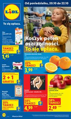 Lidl - gazetka promocyjna Oferta od poniedziałku od poniedziałku 20.10 do środy 22.10