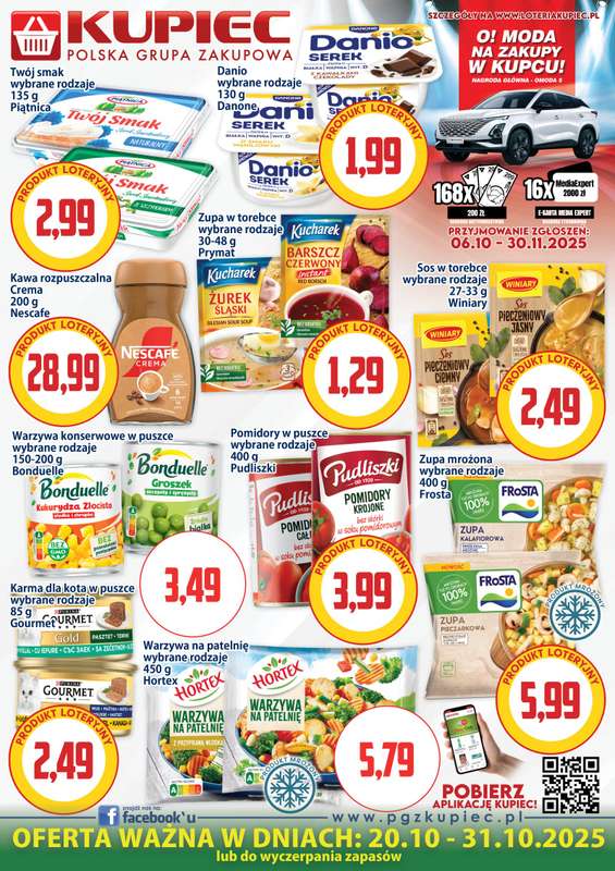 Kupiec - gazetka promocyjna Oferta plakatowa od poniedziałku 20.10 do piątku 31.10
