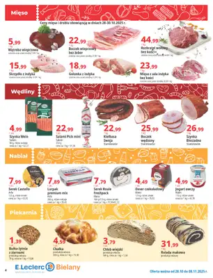 Leclerc - gazetka promocyjna Oferta Bielany I Tanio w E.Leclerc od wtorku 28.10 do soboty 08.11 - strona 4