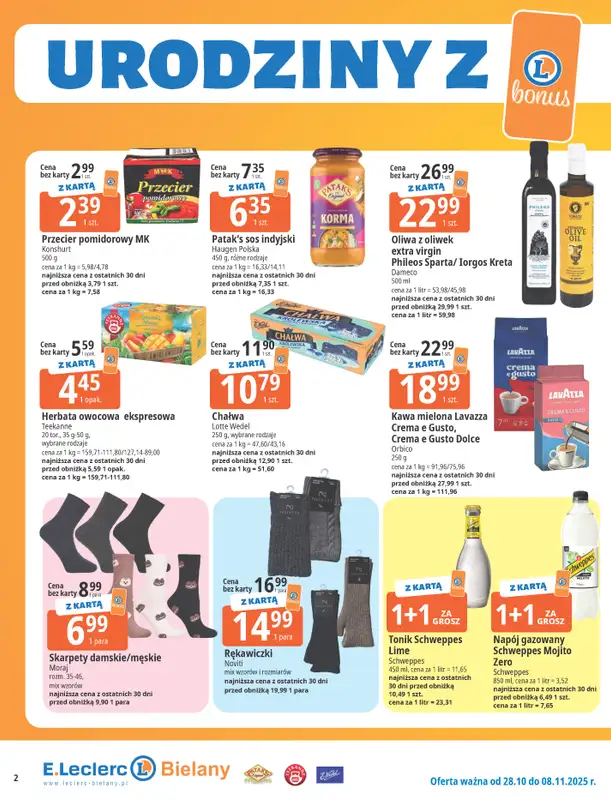 Leclerc - gazetka promocyjna Oferta Bielany I Tanio w E.Leclerc od wtorku 28.10 do soboty 08.11 - strona 2