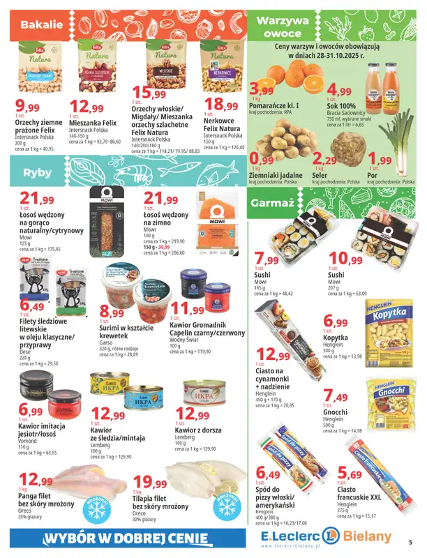 Leclerc - gazetka promocyjna Oferta Bielany I Tanio w E.Leclerc od wtorku 28.10 do soboty 08.11 - strona 5