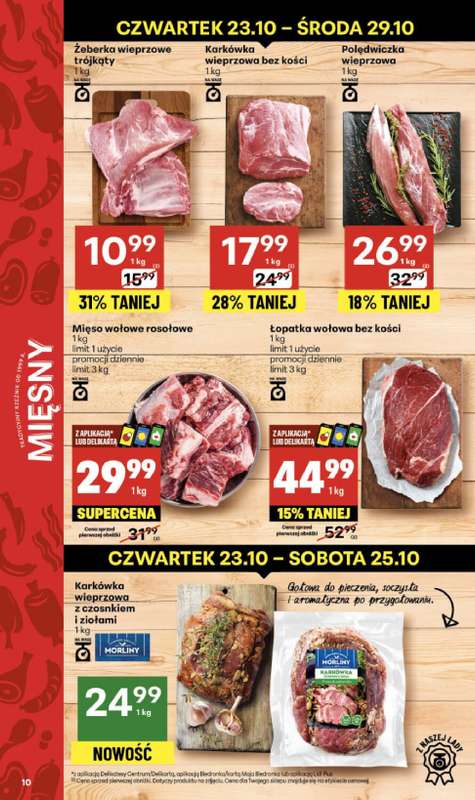 Delikatesy Centrum - gazetka promocyjna Gazetka  do środy 29.10 - strona 10