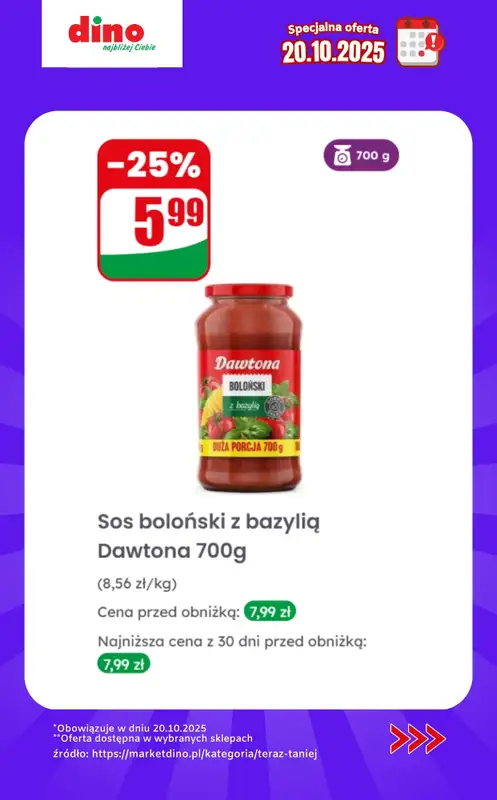 Dino - gazetka promocyjna Specjalna oferta na 20.10.2025 - promocje spoza gazetki   - strona 2