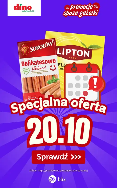 Dino - gazetka promocyjna Specjalna oferta na 20.10.2025 - promocje spoza gazetki  