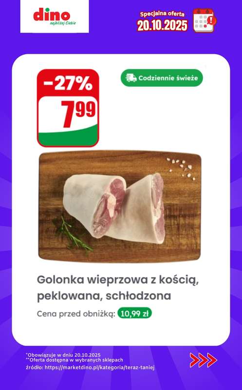 Dino - gazetka promocyjna Specjalna oferta na 20.10.2025 - promocje spoza gazetki od poniedziałku 20.10 do poniedziałku 20.10 - strona 10