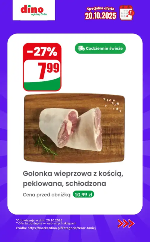 Dino - gazetka promocyjna Specjalna oferta na 20.10.2025 - promocje spoza gazetki od poniedziałku 20.10 do poniedziałku 20.10 - strona 10
