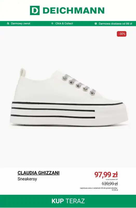 Deichmann - gazetka promocyjna Best Price - sneakersy damskie od poniedziałku 20.10  - strona 5