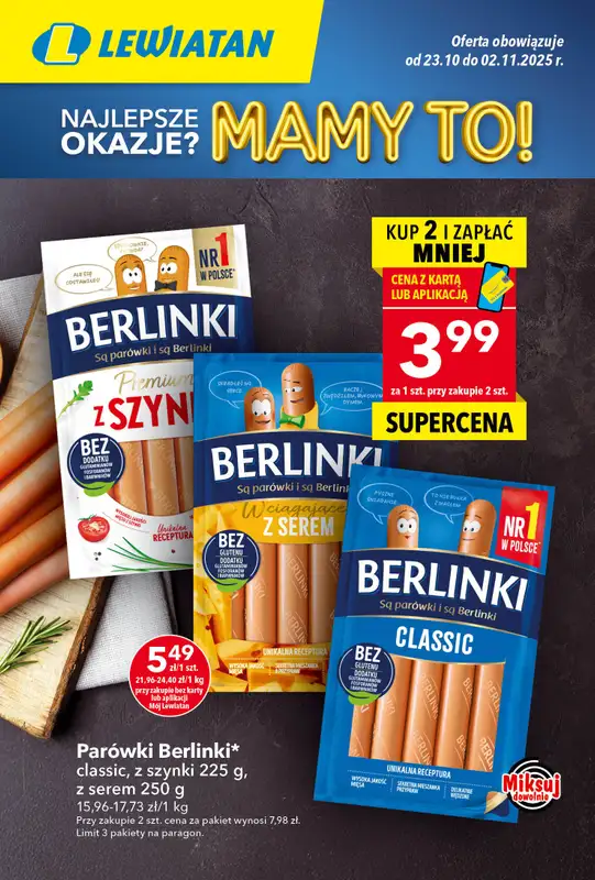 LEWIATAN - gazetka promocyjna MAMY TO w Lewiatanie od czwartku 23.10 do niedzieli 02.11