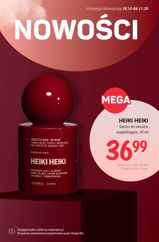 Rossmann - gazetka promocyjna NOWOŚCI na promocji! od poniedziałku 20.10 do wtorku 04.11