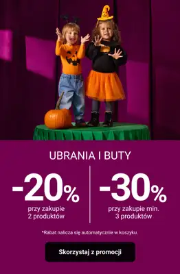 Smyk - gazetka promocyjna Ubrania i buty: -20% przy 2 szt. | -30% przy 3 szt. od poniedziałku 20.10 do wtorku 21.10