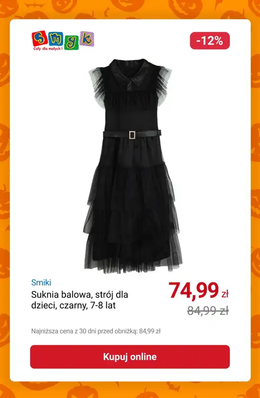 Smyk - gazetka promocyjna Do -50% przebrania i akcesoria na HALLOWEEN od poniedziałku 20.10 do piątku 31.10 - strona 12