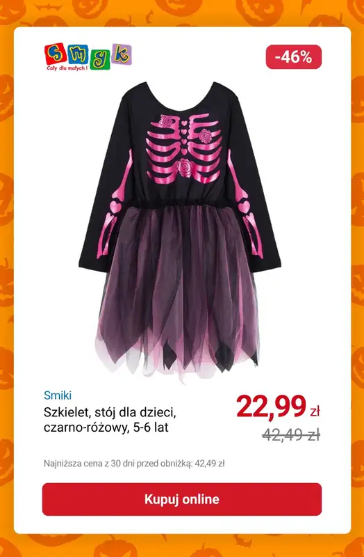 Smyk - gazetka promocyjna Do -50% przebrania i akcesoria na HALLOWEEN od poniedziałku 20.10 do piątku 31.10 - strona 8