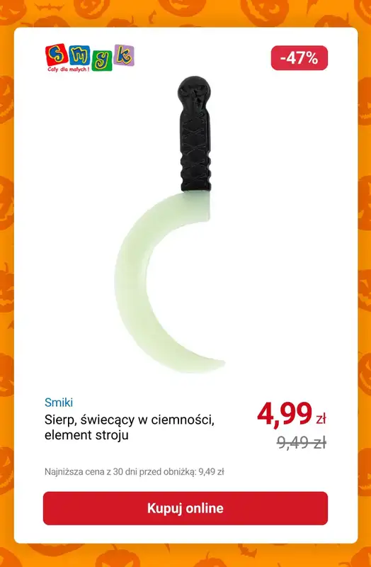 Smyk - gazetka promocyjna Do -50% przebrania i akcesoria na HALLOWEEN od poniedziałku 20.10 do piątku 31.10 - strona 17