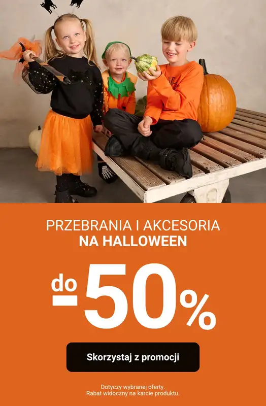 Smyk - gazetka promocyjna Do -50% przebrania i akcesoria na HALLOWEEN od poniedziałku 20.10 do piątku 31.10