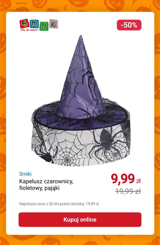 Smyk - gazetka promocyjna Do -50% przebrania i akcesoria na HALLOWEEN od poniedziałku 20.10 do piątku 31.10 - strona 15