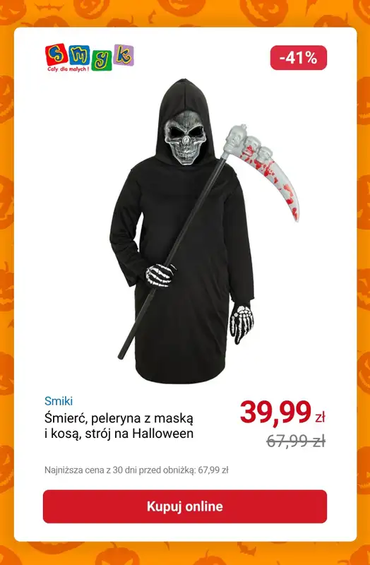 Smyk - gazetka promocyjna Do -50% przebrania i akcesoria na HALLOWEEN od poniedziałku 20.10 do piątku 31.10 - strona 9