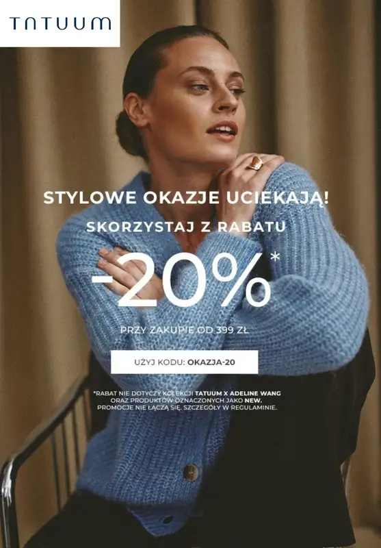 BEST SALE - gazetka promocyjna Tatuum | -20% przy zakupie od 399 zł  