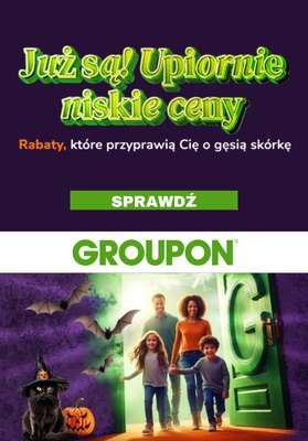 #Halloween - gazetka promocyjna Groupon | Upiornie niskie ceny od poniedziałku 20.10 
