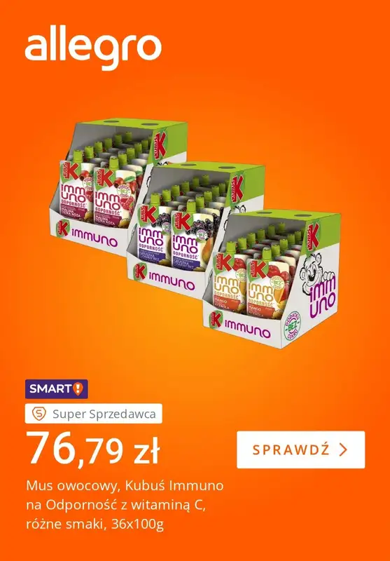 Allegro - gazetka promocyjna Zdrowa żywność: podstawa odporności od wtorku 21.10 do poniedziałku 27.10