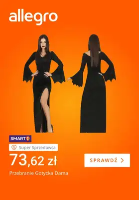 Allegro - gazetka promocyjna Kostiumy i makijaż na Halloween od wtorku 21.10 do poniedziałku 27.10 Allegro - gazetka promocyjna Kostiumy i makijaż na Halloween od wtorku 21.10 do poniedziałku 27.10