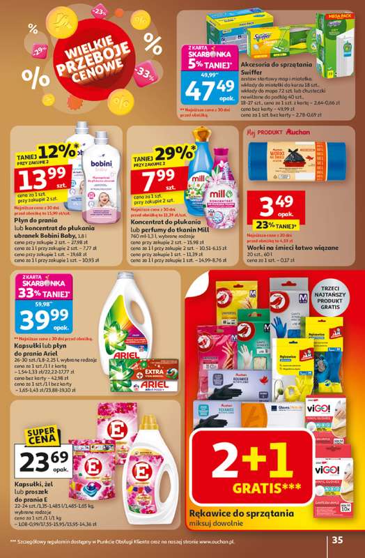 Auchan - gazetka promocyjna Gazetka Wielkie przeboje cenowe Hipermarket Auchan od czwartku 23.10 do środy 29.10 - strona 35