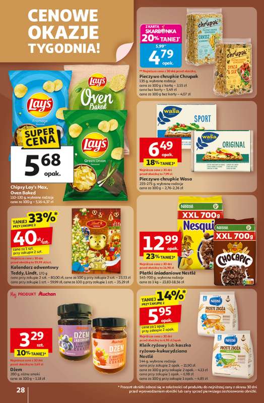 Auchan - gazetka promocyjna Gazetka Wielkie przeboje cenowe Hipermarket Auchan od czwartku 23.10 do środy 29.10 - strona 28