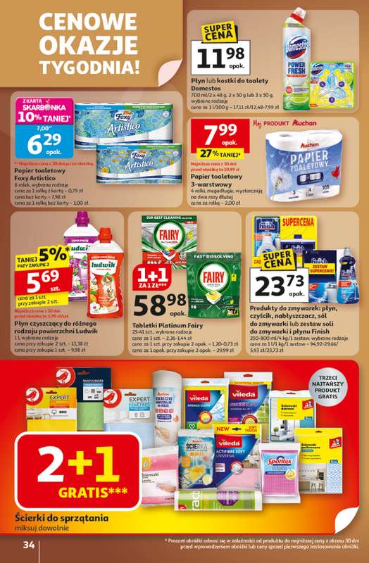 Auchan - gazetka promocyjna Gazetka Wielkie przeboje cenowe Hipermarket Auchan  do środy 29.10 - strona 34