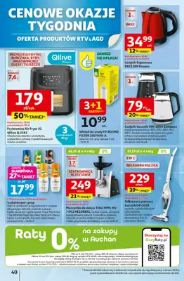 Auchan - gazetka promocyjna Gazetka Wielkie przeboje cenowe Hipermarket Auchan  do środy 29.10 - strona 40 Auchan - gazetka promocyjna Gazetka Wielkie przeboje cenowe Hipermarket Auchan  do środy 29.10 - strona 40