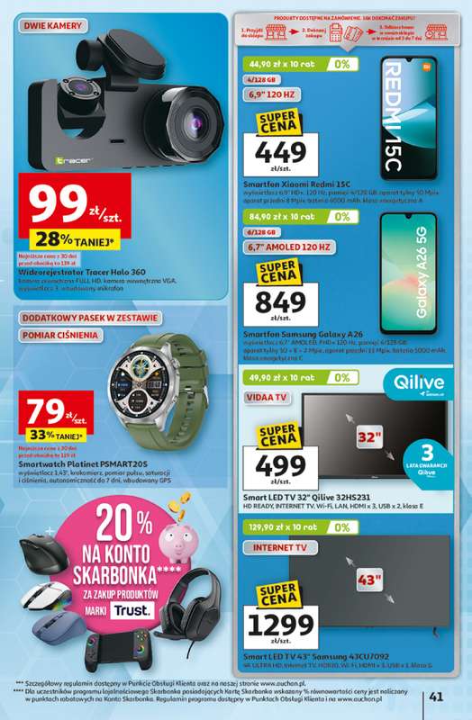 Auchan - gazetka promocyjna Gazetka Wielkie przeboje cenowe Hipermarket Auchan od czwartku 23.10 do środy 29.10 - strona 41
