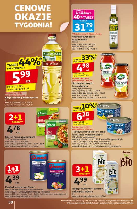 Auchan - gazetka promocyjna Gazetka Wielkie przeboje cenowe Hipermarket Auchan od czwartku 23.10 do środy 29.10 - strona 30
