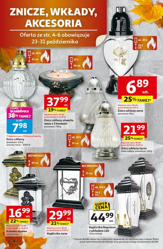 Auchan - gazetka promocyjna Gazetka Wielkie przeboje cenowe Hipermarket Auchan  do środy 29.10 - strona 4 Auchan - gazetka promocyjna Gazetka Wielkie przeboje cenowe Hipermarket Auchan  do środy 29.10 - strona 4