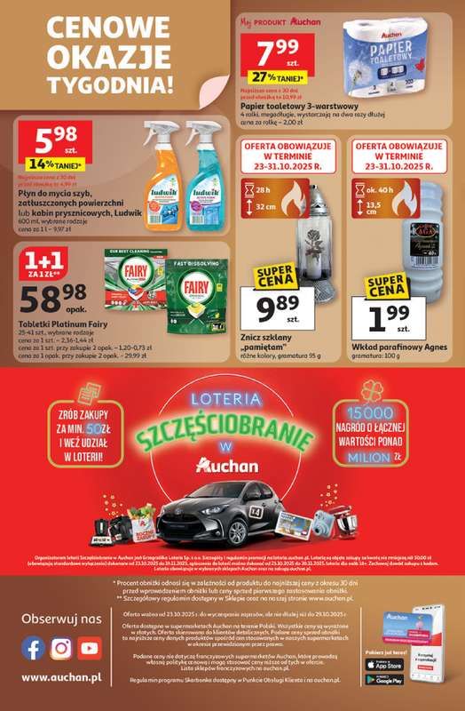 Auchan - gazetka promocyjna Gazetka Wielkie przeboje cenowe Supermarket Auchan  do środy 29.10 - strona 8
