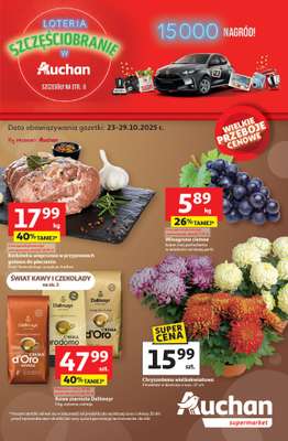 Auchan - gazetka promocyjna Gazetka Wielkie przeboje cenowe Supermarket Auchan  do środy 29.10
