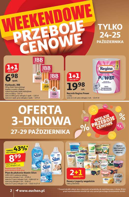 Auchan - gazetka promocyjna Gazetka Wielkie przeboje cenowe Supermarket Auchan od czwartku 23.10 do środy 29.10 - strona 2