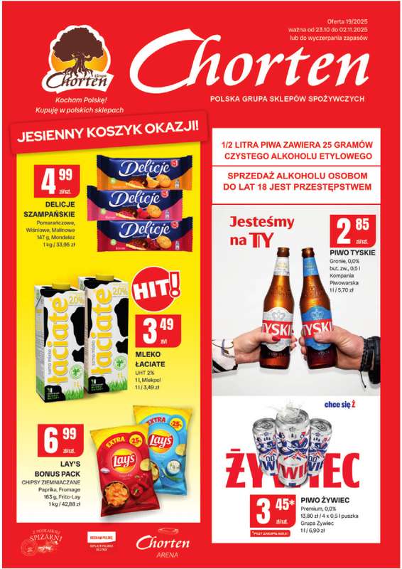 Chorten - gazetka promocyjna Gazetka Ciechanów Minimarket od czwartku 23.10 do niedzieli 02.11