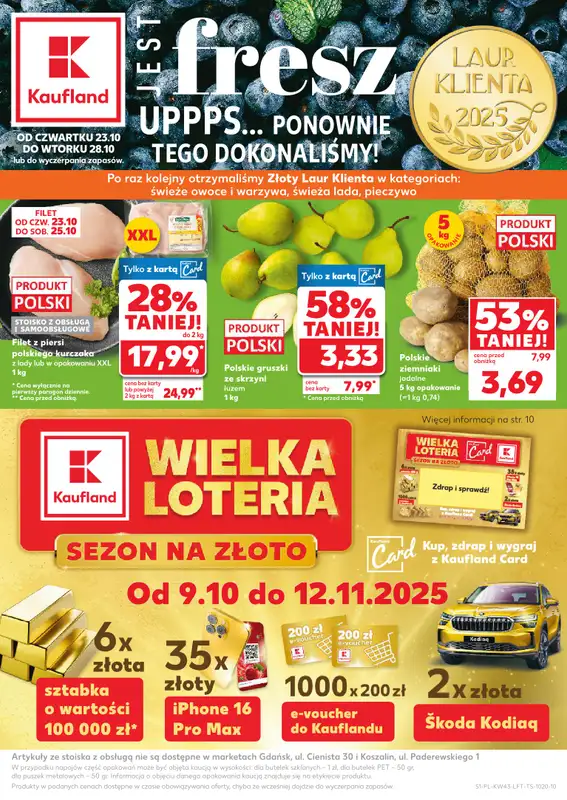 Kaufland - gazetka promocyjna Oferta Kaufland od czwartku 23.10 do wtorku 28.10