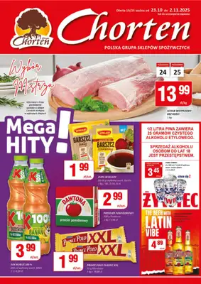 Chorten - gazetka promocyjna Gazetka Mazowsze Market od czwartku 23.10 do niedzieli 02.11