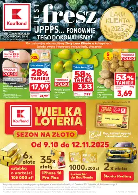 Kaufland - gazetka promocyjna Oferta Kaufland od czwartku 23.10 do wtorku 28.10 Kaufland - gazetka promocyjna Oferta Kaufland od czwartku 23.10 do wtorku 28.10